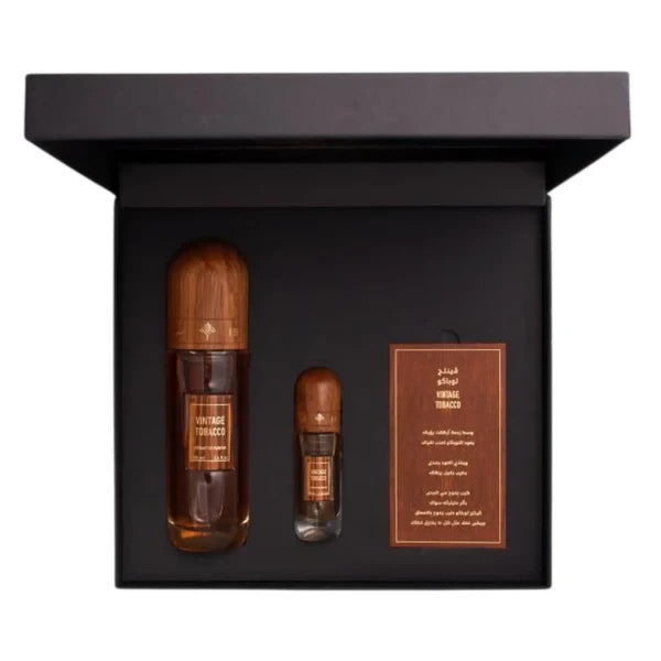 Vintage Tobacco Set | Extrait De Parfum 1x100ml & 1x10ml | By Ibrahim Al Qurashi