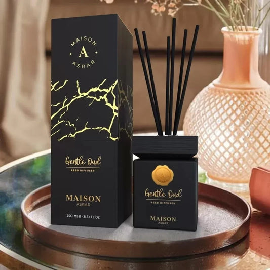 Gentle Oud | Reed Diffuser with Sticks 250ml | By Maison Asrar